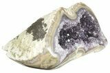 Purple Amethyst Geode With Polished Face - Uruguay #199751-1